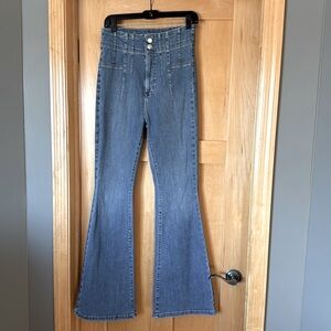 We The Free Jayde Flare Jeans, medium wash, super high waisted, size 30